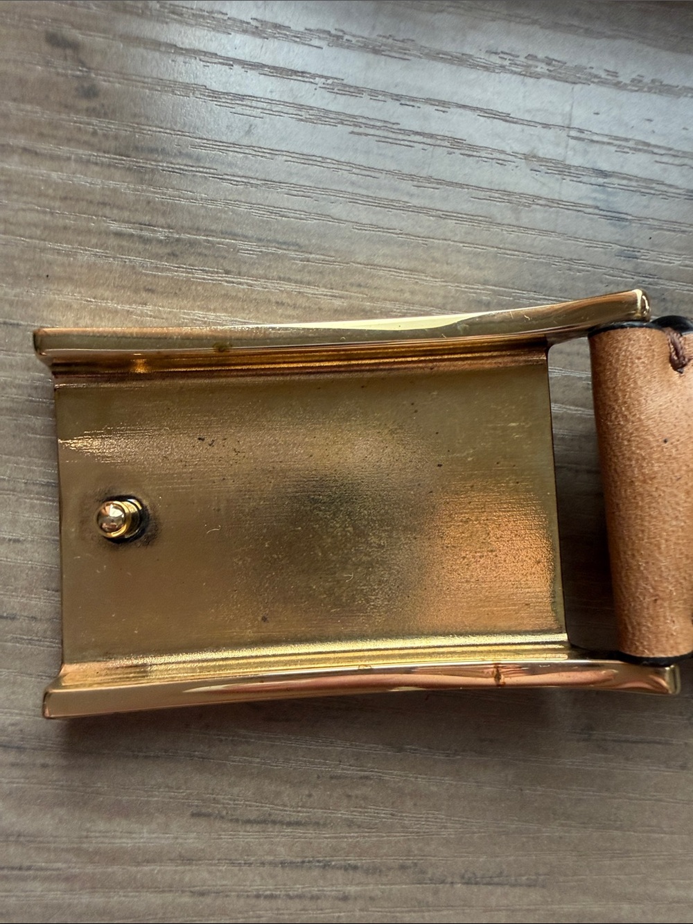 Worn Burberry Men's Gold-Tone Buckle with Beige Check Belt size 80 - Picture 5 of 15